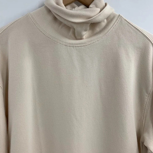 Athleta Women's Balance Cinch Turtleneck Sweatshirt in Chantilly Cream Size S - Picture 4 of 11